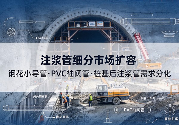 颍州注浆管细分市场扩容，隧道钢花小导管、PVC 袖阀管、桩基后注浆管需求分化